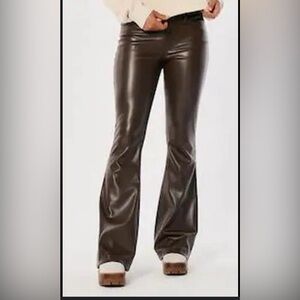 Hollister Brown Flare Pants Sleek Boot Cut